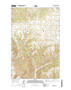 John Coulee Montana Current topographic map, 1:24000 scale, 7.5 X 7.5 Minute, Year 2014