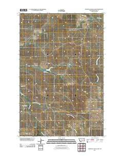 Johnson Coulee East Montana Historical topographic map, 1:24000 scale, 7.5 X 7.5 Minute, Year 2011