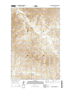 Johnson Coulee West Montana Current topographic map, 1:24000 scale, 7.5 X 7.5 Minute, Year 2014