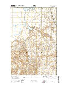 Johnson Lake Montana Current topographic map, 1:24000 scale, 7.5 X 7.5 Minute, Year 2014