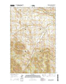 Johnson Mountain Montana Current topographic map, 1:24000 scale, 7.5 X 7.5 Minute, Year 2014
