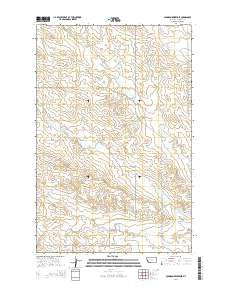 Johnson Reservoir Montana Current topographic map, 1:24000 scale, 7.5 X 7.5 Minute, Year 2014
