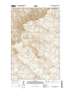 Johnson Reservoir NE Montana Current topographic map, 1:24000 scale, 7.5 X 7.5 Minute, Year 2014
