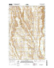 Jones Coulee Montana Current topographic map, 1:24000 scale, 7.5 X 7.5 Minute, Year 2014