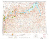 Jordan Montana Historical topographic map, 1:250000 scale, 1 X 2 Degree, Year 1954