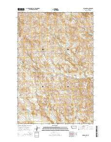 Jordan NW Montana Current topographic map, 1:24000 scale, 7.5 X 7.5 Minute, Year 2014