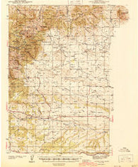 Judith Peak Montana Historical topographic map, 1:62500 scale, 15 X 15 Minute, Year 1944