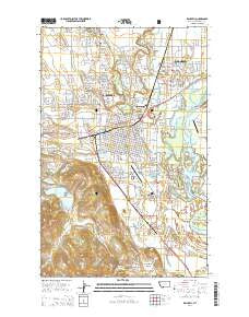 Kalispell Montana Current topographic map, 1:24000 scale, 7.5 X 7.5 Minute, Year 2014