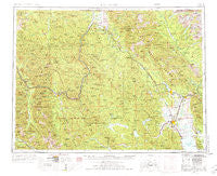 Kalispell Montana Historical topographic map, 1:250000 scale, 1 X 2 Degree, Year 1957