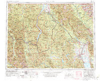 Kalispell Montana Historical topographic map, 1:250000 scale, 1 X 2 Degree, Year 1957