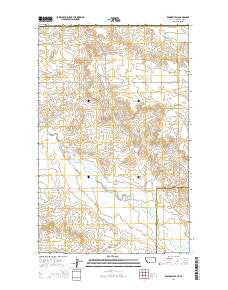 Kaminski Hill Montana Current topographic map, 1:24000 scale, 7.5 X 7.5 Minute, Year 2014