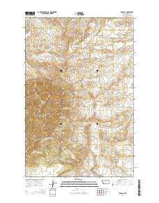 Kendall Montana Current topographic map, 1:24000 scale, 7.5 X 7.5 Minute, Year 2014