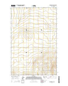 Kenilworth NE Montana Current topographic map, 1:24000 scale, 7.5 X 7.5 Minute, Year 2014
