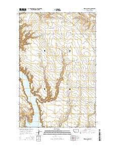 Kiehns Coulee Montana Current topographic map, 1:24000 scale, 7.5 X 7.5 Minute, Year 2014