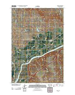 Kinsey Montana Historical topographic map, 1:24000 scale, 7.5 X 7.5 Minute, Year 2011
