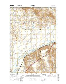 Kinsey Montana Current topographic map, 1:24000 scale, 7.5 X 7.5 Minute, Year 2014