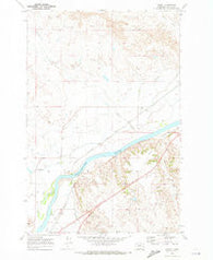 Kinsey Montana Historical topographic map, 1:24000 scale, 7.5 X 7.5 Minute, Year 1969