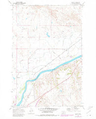 Kinsey Montana Historical topographic map, 1:24000 scale, 7.5 X 7.5 Minute, Year 1969