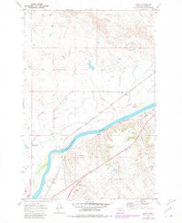 Kinsey Montana Historical topographic map, 1:24000 scale, 7.5 X 7.5 Minute, Year 1969