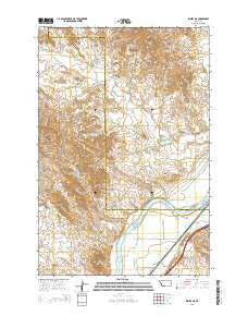 Kinsey NE Montana Current topographic map, 1:24000 scale, 7.5 X 7.5 Minute, Year 2014