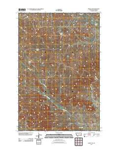 Kinsey NW Montana Historical topographic map, 1:24000 scale, 7.5 X 7.5 Minute, Year 2011