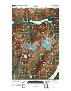 Kintla Peak Montana Historical topographic map, 1:24000 scale, 7.5 X 7.5 Minute, Year 2011