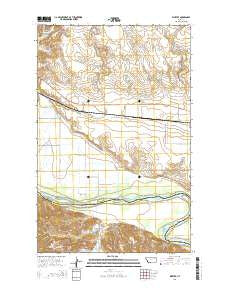 Kintyre Montana Current topographic map, 1:24000 scale, 7.5 X 7.5 Minute, Year 2014