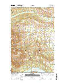 Kiowa Montana Current topographic map, 1:24000 scale, 7.5 X 7.5 Minute, Year 2014