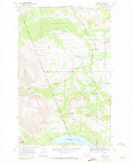 Kiowa Montana Historical topographic map, 1:24000 scale, 7.5 X 7.5 Minute, Year 1968