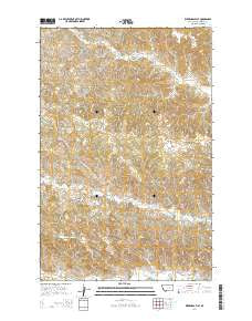 Kirkendal Flat Montana Current topographic map, 1:24000 scale, 7.5 X 7.5 Minute, Year 2014