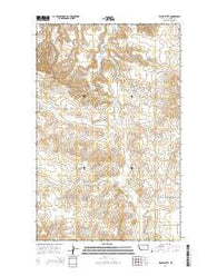 Kisler Butte Montana Current topographic map, 1:24000 scale, 7.5 X 7.5 Minute, Year 2014