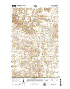 Kisler Butte Montana Current topographic map, 1:24000 scale, 7.5 X 7.5 Minute, Year 2014