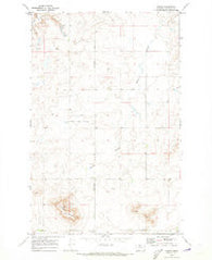 Knees Montana Historical topographic map, 1:24000 scale, 7.5 X 7.5 Minute, Year 1970