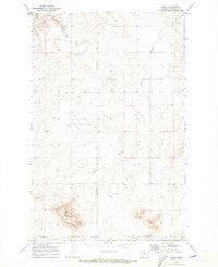 Knees Montana Historical topographic map, 1:24000 scale, 7.5 X 7.5 Minute, Year 1970