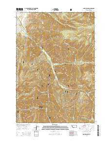 Knowles Peak Montana Current topographic map, 1:24000 scale, 7.5 X 7.5 Minute, Year 2014