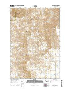 Knudson Draw Montana Current topographic map, 1:24000 scale, 7.5 X 7.5 Minute, Year 2014