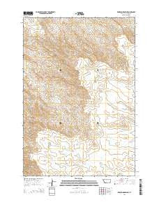 Knudson Draw NE Montana Current topographic map, 1:24000 scale, 7.5 X 7.5 Minute, Year 2014
