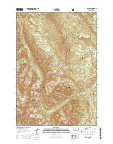 Koch Peak Montana Current topographic map, 1:24000 scale, 7.5 X 7.5 Minute, Year 2014