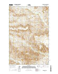 Kolberg Ranch Montana Current topographic map, 1:24000 scale, 7.5 X 7.5 Minute, Year 2014