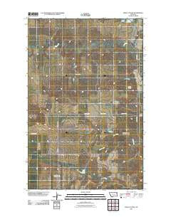Kraut Coulee Montana Historical topographic map, 1:24000 scale, 7.5 X 7.5 Minute, Year 2011