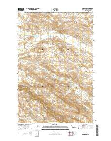 Krone Ranch Montana Current topographic map, 1:24000 scale, 7.5 X 7.5 Minute, Year 2014
