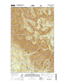 Ksanka Peak Montana Current topographic map, 1:24000 scale, 7.5 X 7.5 Minute, Year 2014