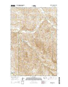 Kuester Lake Montana Current topographic map, 1:24000 scale, 7.5 X 7.5 Minute, Year 2014