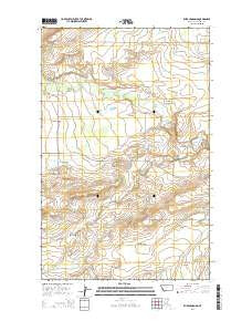 Kuka Crossing Montana Current topographic map, 1:24000 scale, 7.5 X 7.5 Minute, Year 2014