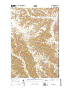 Lake Reservoir Montana Current topographic map, 1:24000 scale, 7.5 X 7.5 Minute, Year 2014