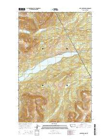Lake Sherburne Montana Current topographic map, 1:24000 scale, 7.5 X 7.5 Minute, Year 2014