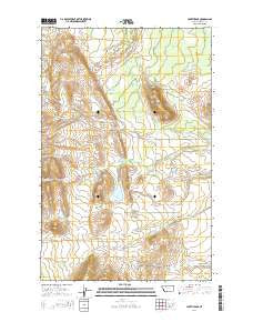 Lake Theboe Montana Current topographic map, 1:24000 scale, 7.5 X 7.5 Minute, Year 2014