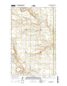 Lake Thibadeau Montana Current topographic map, 1:24000 scale, 7.5 X 7.5 Minute, Year 2014
