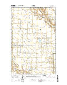 Lake Thibadeau NE Montana Current topographic map, 1:24000 scale, 7.5 X 7.5 Minute, Year 2014