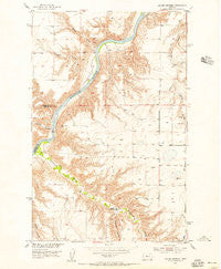 Lander Crossing Montana Historical topographic map, 1:24000 scale, 7.5 X 7.5 Minute, Year 1954